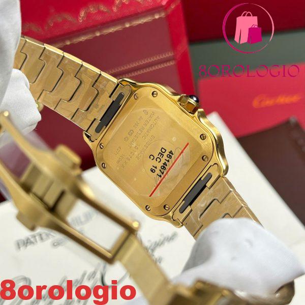 Cartier Santos WGSA0030 Oro Giallo Quadrante Bianco Modello Medio Replica BVF Migliore 35.1mm Orologio - immagine 2