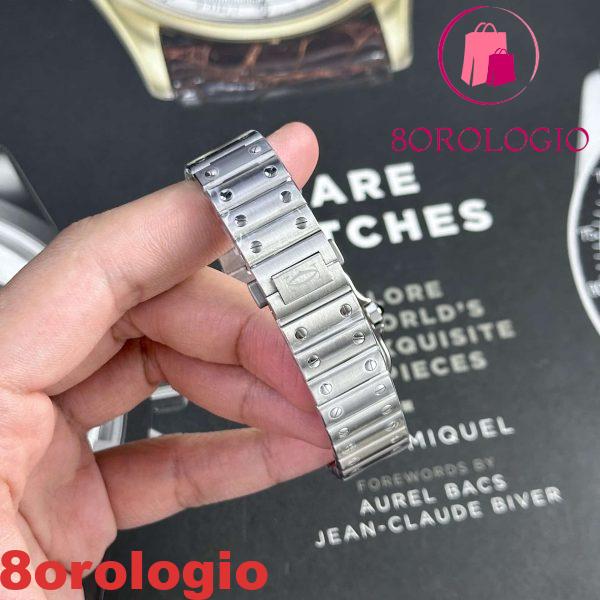 Cartier Santos WSSA0029 Quadrante Bianco Modello Medio Replica BVF 35.1mm Migliore Orologio - immagine 2