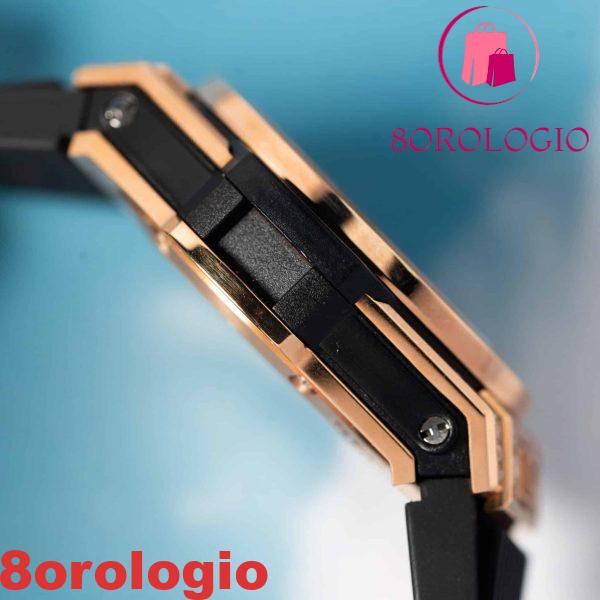 Hublot Big Bang One Click King Gold Black Pavé Baguette CZ Stone Bezel Replica 39 mm Orologio - immagine 2