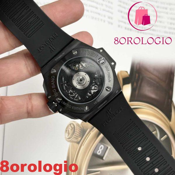 Hublot Big Bang Sang Bleu II Black Ceramic Quadrante Nero Migliore Replica 45mm Orologio - immagine 2