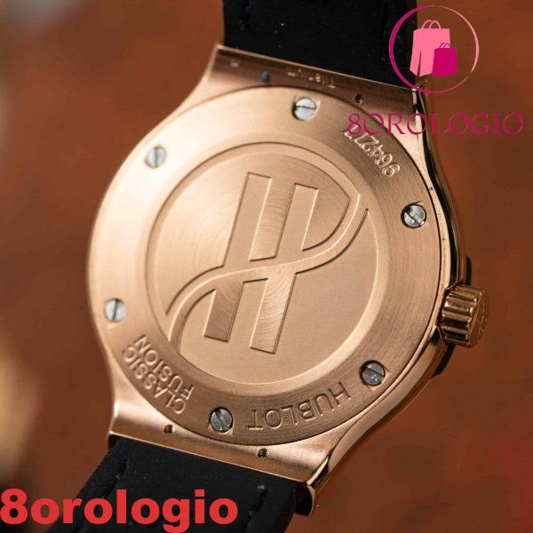 Replica Orologio da Donna Hublot Classic Fusion King Gold Quadrante Grigio Cinturino in Pelle 33mm Orologio - immagine 2