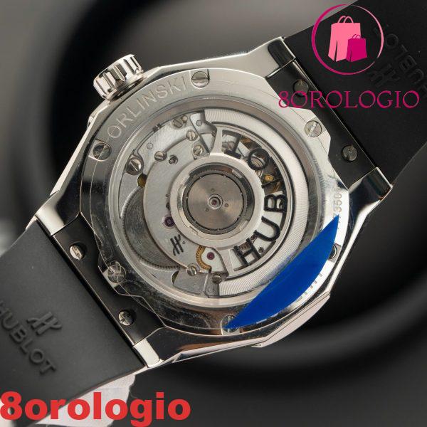 Hublot Classic Fusion Orlinski Titanium Pavé Quadrante Nero Replica Personalizzata con Moissanite Completa 1:1 40mm Orologio - immagine 2
