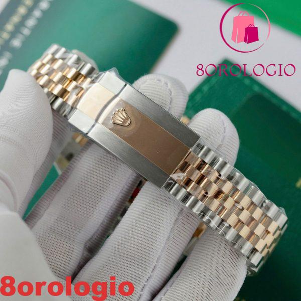 Rolex Datejust 126301-0004 Quadrante Cioccolato con Diamanti Bicolore Oro Rosa Lunetta Liscia Jubilee Miglior Replica 1:1 41mm Orologio - immagine 2
