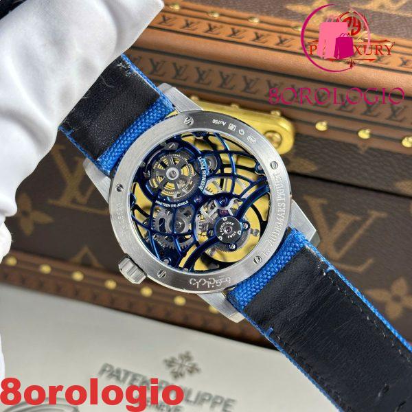 Audemars Piguet Code 11.59 Tourbillon Openworked 26600NB Cinturino in Tessuto Blu Elettrico 1:1 Migliore Replica APPF 41mm Orologio - immagine 2