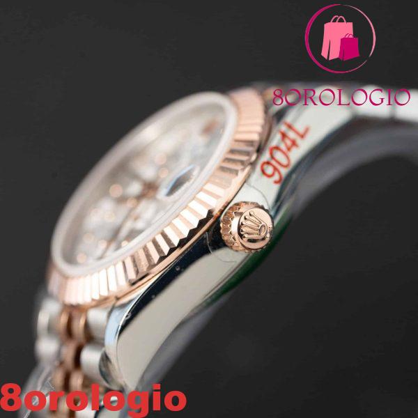 Replica Rolex Datejust 278271 Quadrante Argento Floreale Bicolore Oro Rosa 10K Jubilee Migliore 31mm Orologio - immagine 2