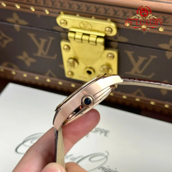 Cartier Drive De Cartier W4100013 Tourbillon Oro Rosa Cinturino in Pelle Migliore Replica 40x41mm Orologio - immagine 2