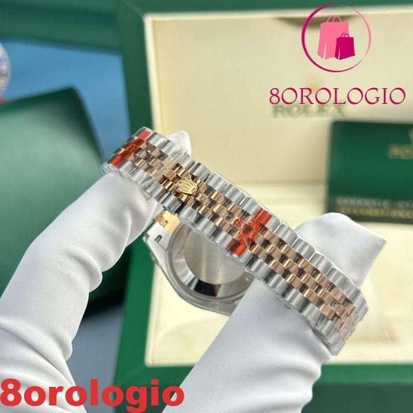 Replica Rolex Datejust 278381RBR-0016 Bicolore Oro Rosa Quadrante Argento Ghiera con Diamanti Jubilee 31mm Orologio - immagine 2