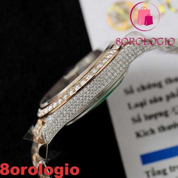 Rolex Datejust 41 Two Tone Quadrante Cioccolato 18K Placcato Oro Iced Out Moissanite Migliore Replica 41mm Orologio - immagine 2