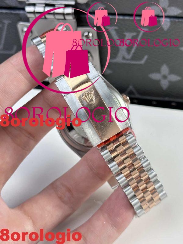 Rolex Datejust Wimbledon Due Toni Oro Rosa Jubilee Miglior Replica 36mm Orologio - immagine 2