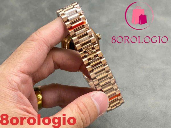 Replica Rolex Day-Date 128235-0070 Oro Rosa Quadrante Bianco 158g Super Clone QF 36mm Orologio - immagine 2