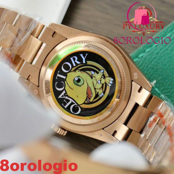 Rolex Day-Date 128235-0075 Quadrante Roman Ombré Marrone 158g Migliore Replica QF 36mm Orologio - immagine 2
