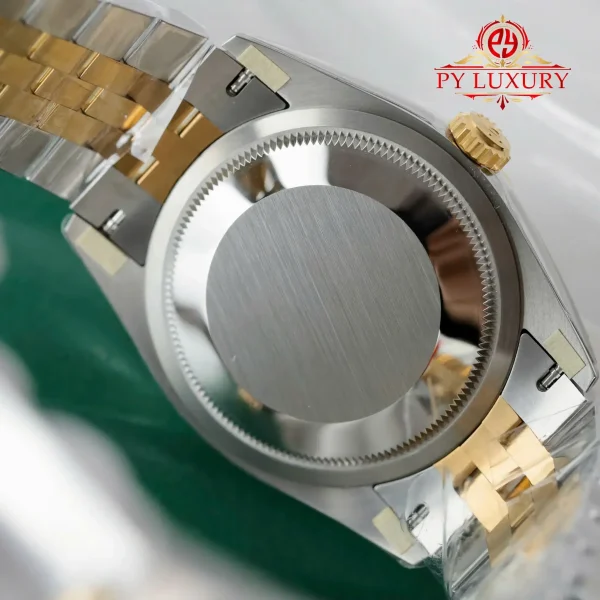 Rolex Datejust 126233 Due Toni Oro Giallo Quadrante con Motivo Fluted Bracciale Jubilee Migliore Replica VSF 36mm Orologio - immagine 2