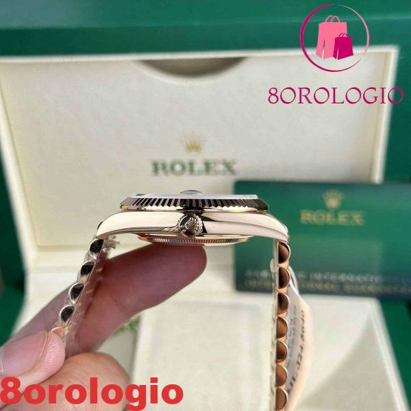 Rolex Day-Date 228235 18K Rose Gold Replica Quadrante cioccolato con diamanti 177g V3 GMF Super Clone 40mm Orologio - immagine 2