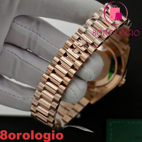 Replica Rolex Day-Date 228235 Sundust con Quadrante Baguette Diamante 18K Oro Rosa V3 GMF 40mm Migliore Orologio - immagine 2