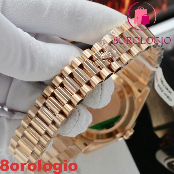 Rolex Day-Date 228235-0032 Quadrante Bianco con Indici Romani 18K Oro Rosa Rivestito Miglior Replica V3 GMF 40mm Orologio - immagine 2