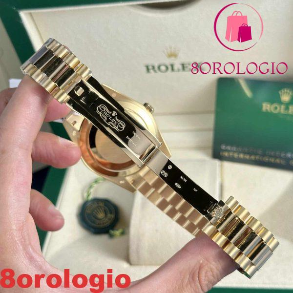 Rolex Day-Date 228238 18K Oro Giallo Replica Quadrante Champagne con Diamanti 177g GMF V3 Super Clone 40mm Orologio - immagine 2