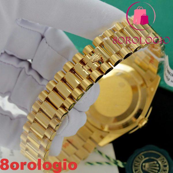 Rolex Day-Date 228238-0007 Quadrante Nero Motivo Indici 18K Oro Rivestito Migliore Replica V3 GMF 40mm Orologio - immagine 2