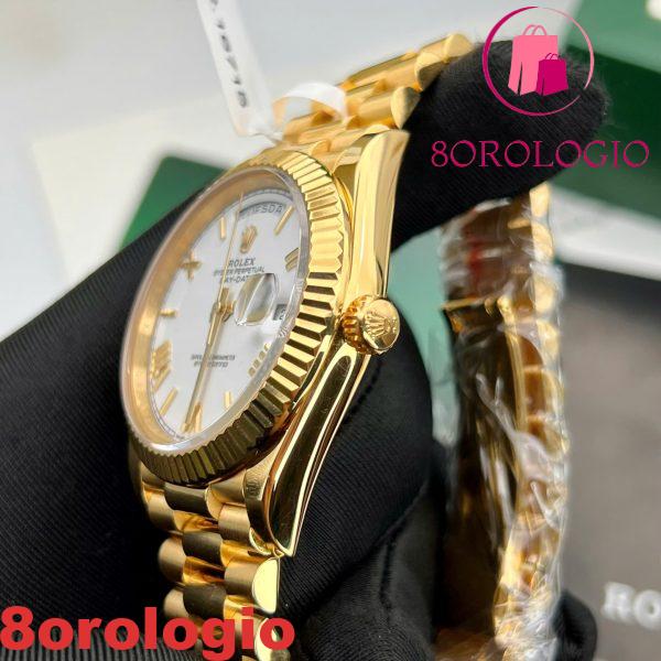 Replica migliore GMF V3 Rolex Day-Date 228238-0042 Quadrante bianco con numeri romani rivestimento in oro 18K 40mm Orologio - immagine 2