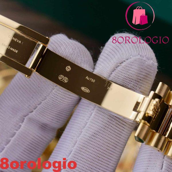 Rolex Day-Date 228348RBR 18K Yellow Gold Replica Quadrante Champagne Diamanti Baguette Lunetta Moissanite 173g GMF V3 40mm Orologio - immagine 2
