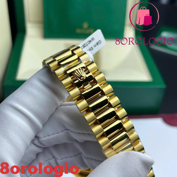 Rolex Day-Date 228398TRU 18K Oro Giallo Rivestito Quadrante Personalizzato in Moissanite Ghiera in Rubino Miglior Replica 40mm Orologio - immagine 2