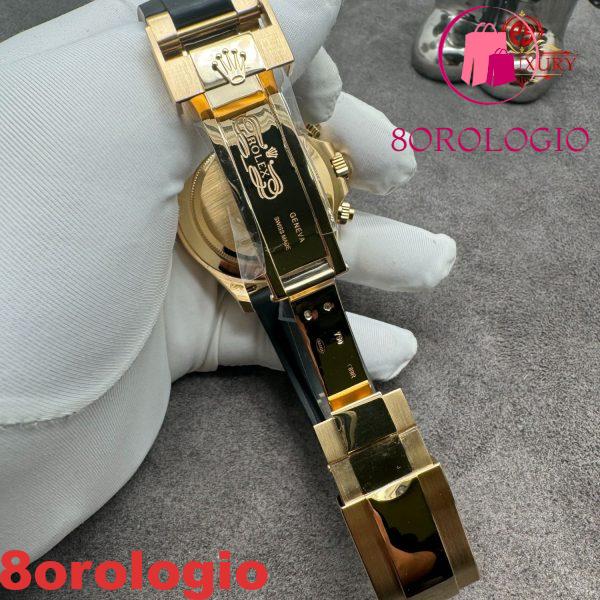 Rolex Cosmograph Daytona 116588TBR Eye Of The Tiger Replica Personalizzato Oro Massiccio 18K Cinturino Oysterflex 40mm Orologio - immagine 2