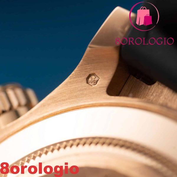 Rolex Daytona 116515LN in oro rosa massiccio 18K con quadrante nero con diamanti cinturino in gomma Oysterflex 40mm replica Orologio - immagine 2