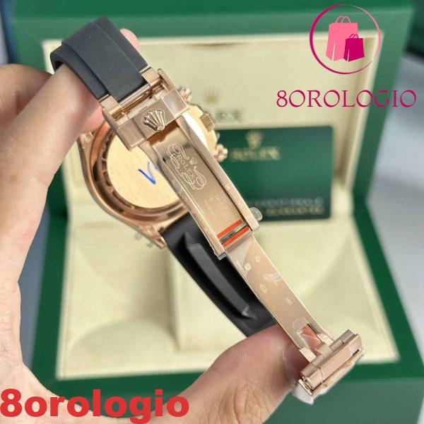 Replica Rolex Daytona 126515LN-0004 Oro Rosa Quadrante Nero Lucente & Sundust Diamanti Oysterflex 142g Super Clone 40mm Orologio - immagine 2