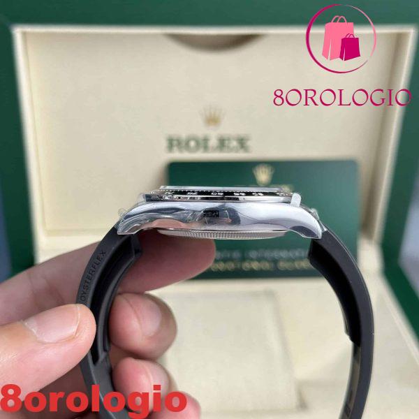 Rolex Daytona 126519LN-0004 Bright Black & Steel Quadrante con Diamanti Oysterflex 142g Replica Super Clone 40mm Orologio - immagine 2