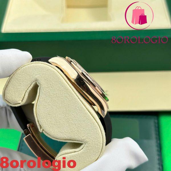 Rolex Daytona 126535TBR-0002 Quadrante Sundust con Diamanti Ghiera e Anse con Pietre CZ Oysterflex Super Clone 40mm replica Orologio - immagine 2
