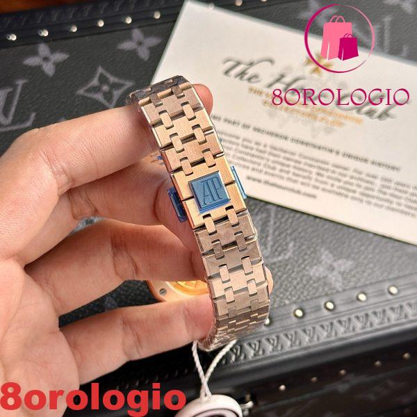 Audemars Piguet Royal Oak 15450OR Oro Rosa Quadrante Bianco Replica IP Factory 37mm Orologio - immagine 2