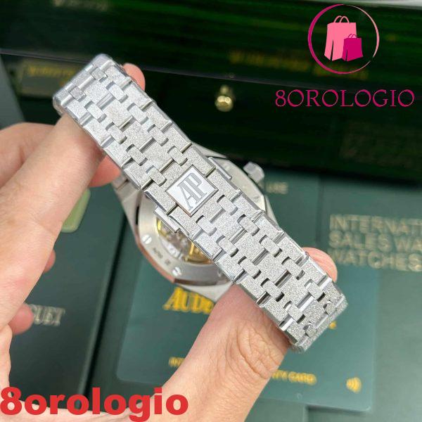 Audemars Piguet Royal Oak 15454BC Frosted White Gold White Dial Migliore Replica APSF 37mm Orologio - immagine 2