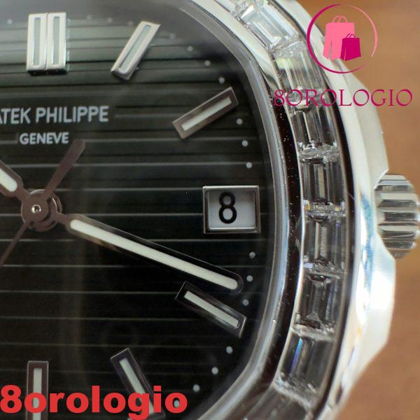 Patek Philippe Nautilus 5711/1300A-001 Quadrante Verde Diamanti Baguette CVD Replica 40mm Orologio - immagine 10