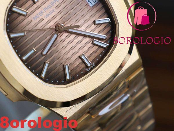 Patek Philippe Nautilus 5711/1R Quadrante Marrone 18K Orologio Placcato Miglior Replica 3KF 40mm Orologio - immagine 10