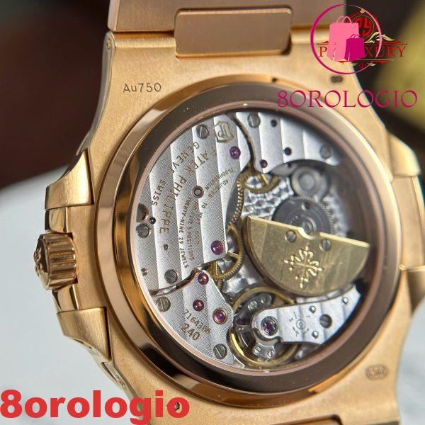 Patek Philippe Nautilus 5712/1R Quadrante Marrone Oro Rosa 18K Avvolto Modificato Opzioni Massime Replica Migliore 1:1 40mm Orologio - immagine 10