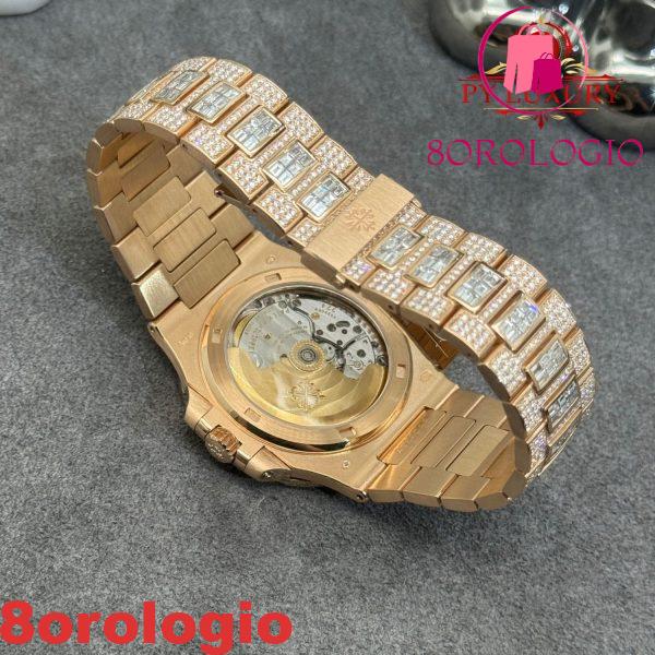Replica Patek Philippe Nautilus 5719/10R-010 1:1 in Oro Rosa Massiccio 18K con Diamanti 40mm Orologio - immagine 10