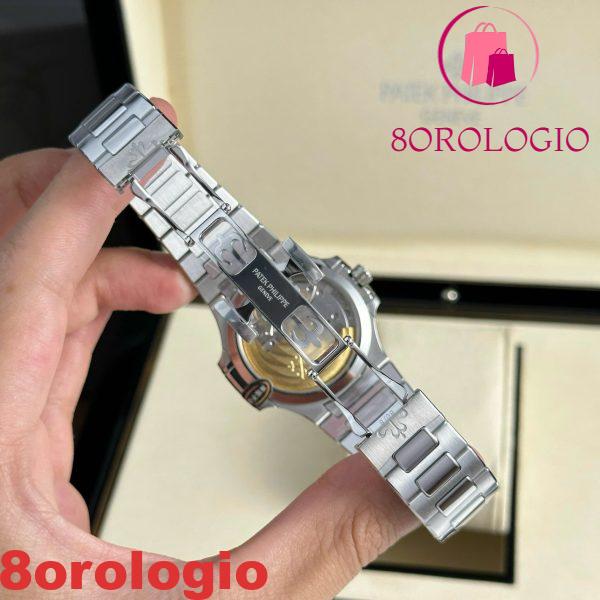Patek Philippe Nautilus 7118/1200A-010 Acciaio Quadrante Bianco Replica Migliore Cornice con Pietre 3KF 35,2mm Orologio - immagine 10