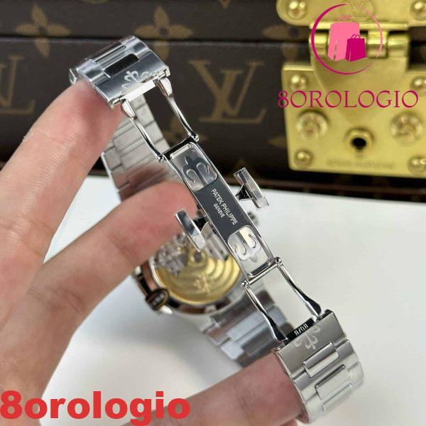 Patek Philippe Nautilus 7118/1200A-011 Replica Quadrante Grigio Lunetta con Diamanti Super Clone 35.2mm Orologio - immagine 10