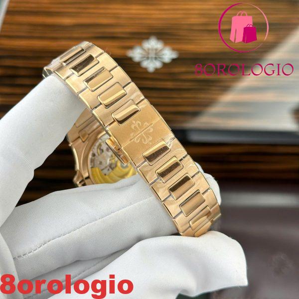 Patek Philippe Nautilus 7118/1200R-001 Oro Rosa Quadrante Bianco Ghiera con Diamanti Miglior Replica 3KF 35.2mm Orologio - immagine 10