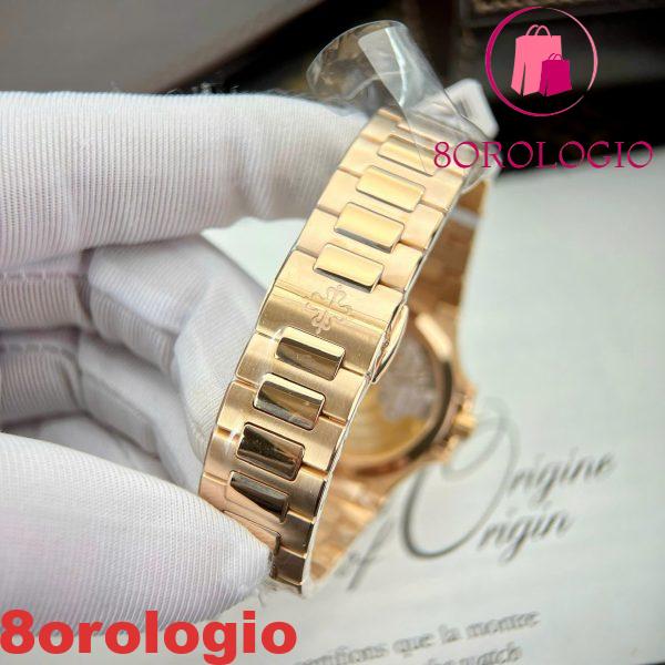 Replica migliore Patek Philippe Nautilus 7118/1R-001 quadrante bianco oro rosa 18K 35,2mm Orologio - immagine 10