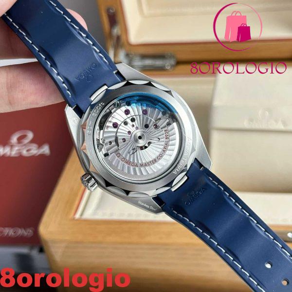 Omega Aqua Terra Worldtimer GMT Quadrante Blu Cinturino in Gomma Migliore Replica 43mm Orologio - immagine 2