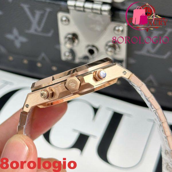Audemars Piguet Royal Oak 26240OR Chronograph Oro Rosa Quadrante Nero 1:1 Migliore Replica APSF 41mm Orologio - immagine 2