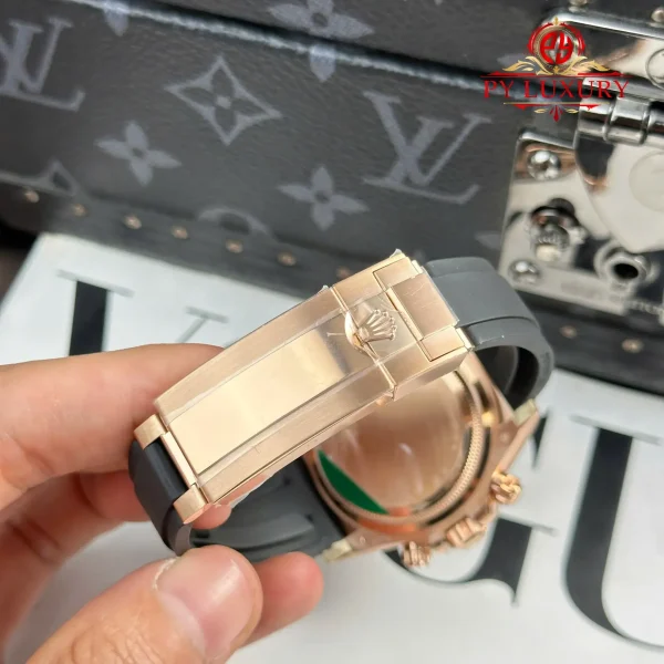 Rolex Daytona 126515LN-0010 Oro Rosa Quadrante Cioccolato e Nero Oysterflex Replica 1:1 THBF 40mm Orologio - immagine 2