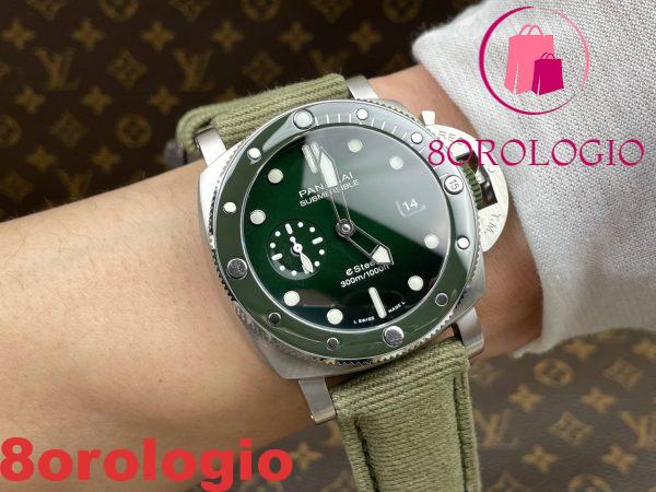 Panerai Submersible QuarantaQuattro Verde Smeraldo PAM1287 Quadrante Verde Replica VSF Migliore 1:1 44mm Orologio - immagine 2