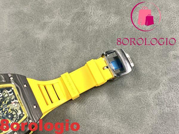 Richard Mille RM011 Cronografo Carbonio Tempesta Gialla Migliore Replica KVF 49.94×44.5mm Orologio - immagine 2