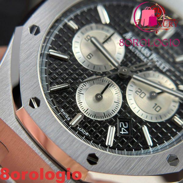 Replica Audemars Piguet Royal Oak 26331ST Cronografo Quadrante Nero Super Clone APW 41mm Orologio - immagine 2