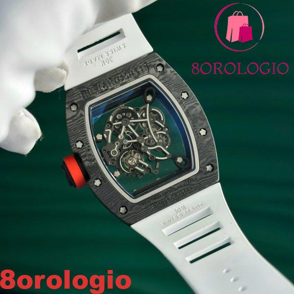 Richard Mille RM055 Bubba Watson Carbon Fiber White Legend Migliore Replica ZF 42.7 X 49.9mm Orologio - immagine 2