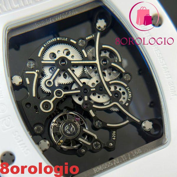 Richard Mille RM055 Bubba Watson Ceramica Bianca Migliore Replica BBR V4 42.7mm Orologio - immagine 2