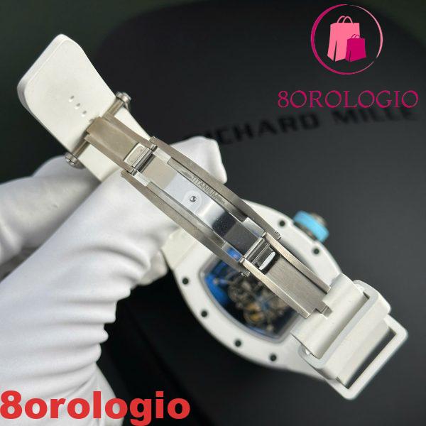 Richard Mille RM055 Ceramica Bianca Bubba Watson Asia Blue Miglior Replica BBR V3 42.7mm Orologio - immagine 2