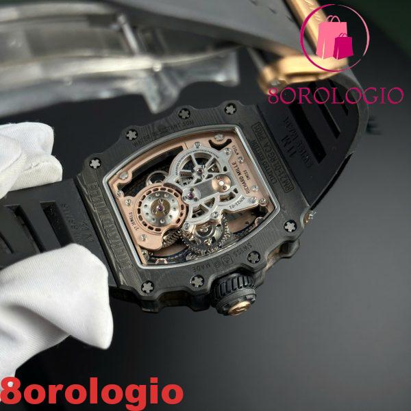 Richard Mille RM21-01 Tourbillon Aerodyne Red Gold Carbon TPT Migliore Replica 42.68mm X 50.12mm Orologio - immagine 2