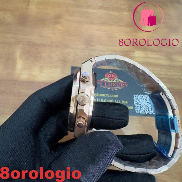 Audemars Piguet Royal Oak Chronograph 26240OR Oro Rosa Quadrante Blu Replica 1:1 Super Clone APSF 41mm Orologio - immagine 2